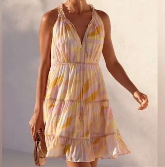 PQ Swim Other - NWT Anthropologie PQ Swim Sleeveless Mini Dress Size M/L Yellow Pink